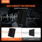Πάνελ VEVOR Acoustic Foam, 4 Pack 16,5 x 6,3 x 12 ίντσες, Αυτοκόλλητα ηχομονωτικά πάνελ τοίχου υψηλής πυκνότητας, πάνελ απορρόφησης ήχου για τοίχο και οροφή στούντιο, μαύρο