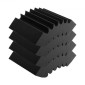 Πάνελ VEVOR Acoustic Foam, 4 Pack 16,5 x 6,3 x 12 ίντσες, Αυτοκόλλητα ηχομονωτικά πάνελ τοίχου υψηλής πυκνότητας, πάνελ απορρόφησης ήχου για τοίχο και οροφή στούντιο, μαύρο