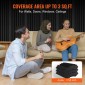 Πάνελ VEVOR Acoustic Foam, 4 Pack 16,5 x 6,3 x 12 ίντσες, Αυτοκόλλητα ηχομονωτικά πάνελ τοίχου υψηλής πυκνότητας, πάνελ απορρόφησης ήχου για τοίχο και οροφή στούντιο, μαύρο