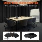 Πάνελ VEVOR Acoustic Foam, 4 Pack 16,5 x 6,3 x 12 ίντσες, Αυτοκόλλητα ηχομονωτικά πάνελ τοίχου υψηλής πυκνότητας, πάνελ απορρόφησης ήχου για τοίχο και οροφή στούντιο, μαύρο