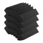 Πάνελ VEVOR Acoustic Foam, 4 Pack 16,5 x 6,3 x 12 ίντσες, Αυτοκόλλητα ηχομονωτικά πάνελ τοίχου υψηλής πυκνότητας, πάνελ απορρόφησης ήχου για τοίχο και οροφή στούντιο, μαύρο