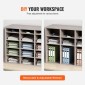 VEVOR 27 Compartments Wood Literature Organizer, Ρυθμιζόμενα ράφια, Medium Density Fiberboard Mail Center, Office Home School Storage για αρχεία, έγγραφα, χαρτιά, περιοδικά, γκρι
