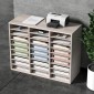 VEVOR 27 Compartments Wood Literature Organizer, Ρυθμιζόμενα ράφια, Medium Density Fiberboard Mail Center, Office Home School Storage για αρχεία, έγγραφα, χαρτιά, περιοδικά, γκρι