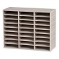 VEVOR 27 Compartments Wood Literature Organizer, Ρυθμιζόμενα ράφια, Medium Density Fiberboard Mail Center, Office Home School Storage για αρχεία, έγγραφα, χαρτιά, περιοδικά, γκρι