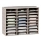 VEVOR 27 Compartments Wood Literature Organizer, Ρυθμιζόμενα ράφια, Medium Density Fiberboard Mail Center, Office Home School Storage για αρχεία, έγγραφα, χαρτιά, περιοδικά, γκρι