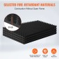 Πάνελ VEVOR Acoustic Foam, 4 Pack 48 x 24 x 2 ίντσες, Ηχομονωτικά πάνελ τοίχου με σχεδίαση αυγού, πάνελ απορρόφησης ήχου για τοίχο και οροφή στούντιο, μαύρο