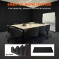 Πάνελ VEVOR Acoustic Foam, 4 Pack 48 x 24 x 2 ίντσες, Ηχομονωτικά πάνελ τοίχου με σχεδίαση αυγού, πάνελ απορρόφησης ήχου για τοίχο και οροφή στούντιο, μαύρο