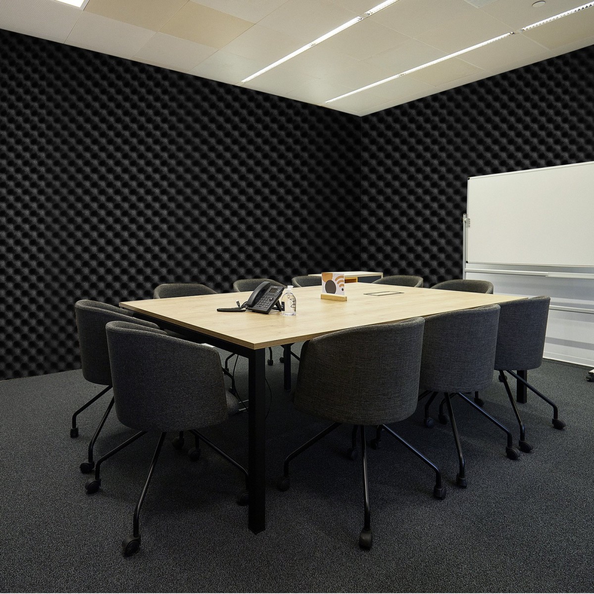 Πάνελ VEVOR Acoustic Foam, 4 Pack 48 x 24 x 2 ίντσες, Ηχομονωτικά πάνελ τοίχου με σχεδίαση αυγού, πάνελ απορρόφησης ήχου για τοίχο και οροφή στούντιο, μαύρο