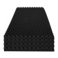Πάνελ VEVOR Acoustic Foam, 4 Pack 48 x 24 x 2 ίντσες, Ηχομονωτικά πάνελ τοίχου με σχεδίαση αυγού, πάνελ απορρόφησης ήχου για τοίχο και οροφή στούντιο, μαύρο