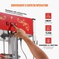 VEVOR Popcorn Maker, 1615W Popcorn Popper Machine, 16 Oz Βραστήρας μεγάλης χωρητικότητας Πάγκος παρασκευής ποπ κορν με σκληρυμένο γυαλί, Περιλαμβάνει 3 σέσουλες από ανοξείδωτο χάλυβα, κινηματογραφικό στυλ, κόκκινο
