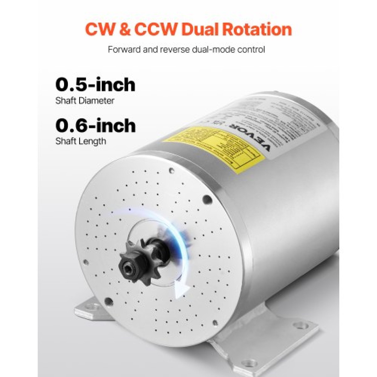 VEVOR 2000W Electric Brushless Motor Kit - Μοτέρ 48V 4300rpm με αναβαθμισμένο ελεγκτή ταχύτητας για σκούτερ μοτοσικλέτας Go Karts E-Bike