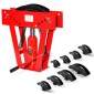 VEVOR Hydraulic Pipe Bender, 16 Ton Manual Copper Exhaust Pipe Bending Machine with 8 Die (1/2" - 3") και ρυθμιζόμενους κυλίνδρους 90 - 180°, Bender σωλήνα βαρέως τύπου για κατασκευή κιγκλιδώματος σωληνώσεων