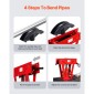 VEVOR Hydraulic Pipe Bender, 16 Ton Manual Copper Exhaust Pipe Bending Machine with 8 Die (1/2" - 3") και ρυθμιζόμενους κυλίνδρους 90 - 180°, Bender σωλήνα βαρέως τύπου για κατασκευή κιγκλιδώματος σωληνώσεων