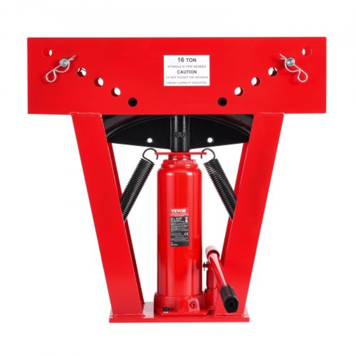 VEVOR Hydraulic Pipe Bender, 16 Ton Manual Copper Exhaust Pipe Bending Machine with 8 Die (1/2" - 3") και ρυθμιζόμενους κυλίνδρους 90 - 180°, Bender σωλήνα βαρέως τύπου για κατασκευή κιγκλιδώματος σωληνώσεων
