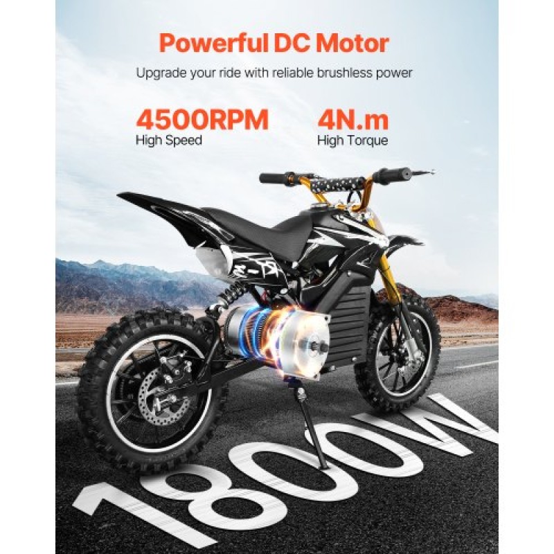 VEVOR 1800W Electric Brushless Motor Kit - Μοτέρ 48V 4500rpm με αναβαθμισμένο ελεγκτή ταχύτητας για σκούτερ μοτοσικλέτας Go Karts E-Bike