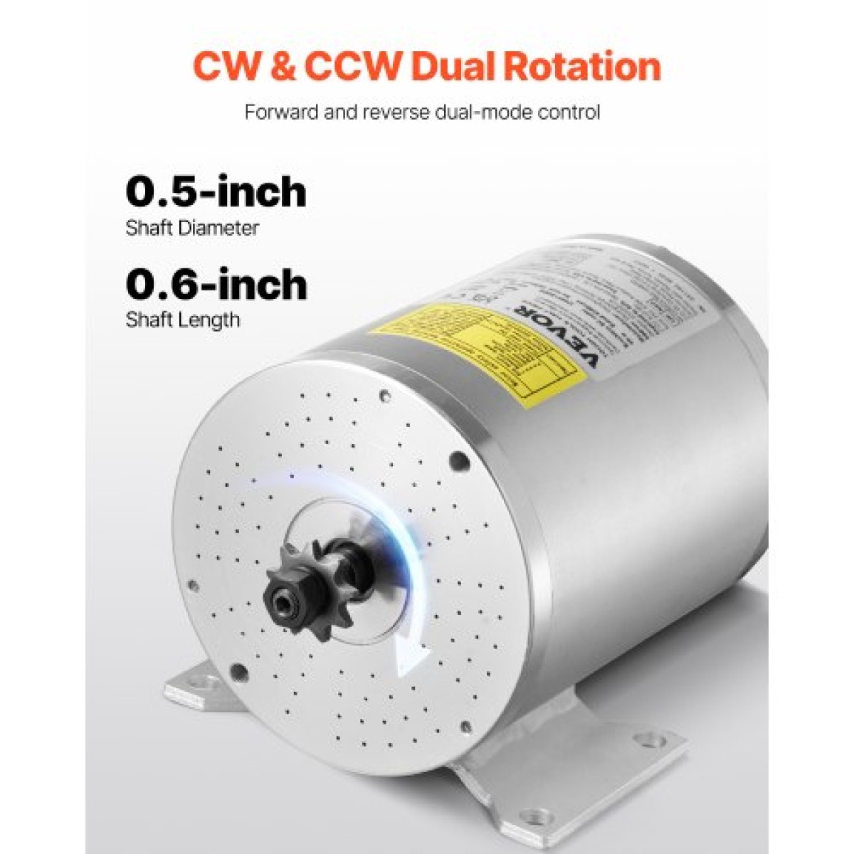 VEVOR 1800W Electric Brushless Motor Kit - Μοτέρ 48V 4500rpm με αναβαθμισμένο ελεγκτή ταχύτητας για σκούτερ μοτοσικλέτας Go Karts E-Bike