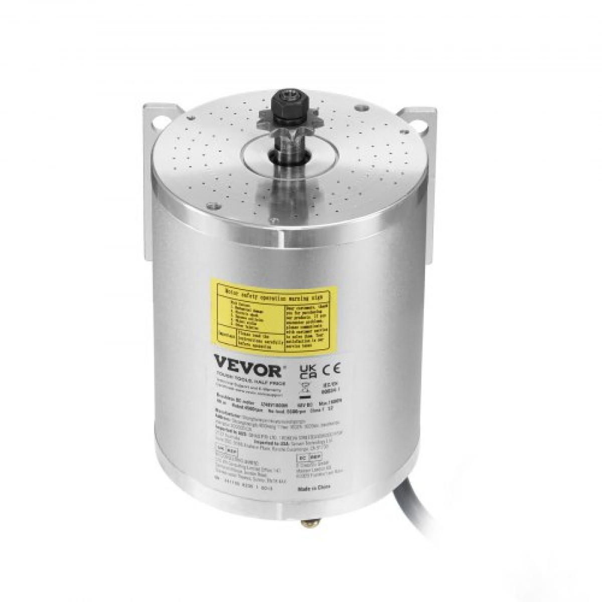 VEVOR 1800W Electric Brushless Motor Kit - Μοτέρ 48V 4500rpm με αναβαθμισμένο ελεγκτή ταχύτητας για σκούτερ μοτοσικλέτας Go Karts E-Bike