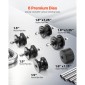VEVOR Tube Roller Bender, Max 1-1/2" Manual Tube Roller Bender με 6 μήτρες, Εργαλείο κάμψης σωλήνων αλουμινίου χαλκού 360° για τετράγωνο, στρογγυλό σωλήνα & επίπεδη ράβδο, Ιδανικό για επισκευή αυτοκινήτων κλιματισμού HVAC
