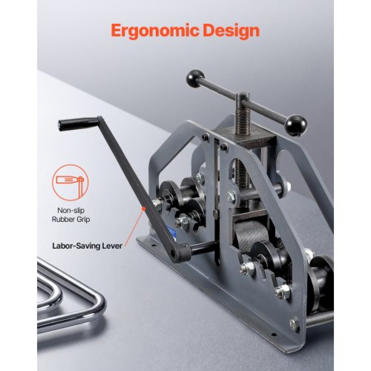 VEVOR Tube Roller Bender, Max 1-1/2" Manual Tube Roller Bender με 6 μήτρες, Εργαλείο κάμψης σωλήνων αλουμινίου χαλκού 360° για τετράγωνο, στρογγυλό σωλήνα & επίπεδη ράβδο, Ιδανικό για επισκευή αυτοκινήτων κλιματισμού HVAC
