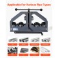 VEVOR Tube Roller Bender, Max 1-1/2" Manual Tube Roller Bender με 6 μήτρες, Εργαλείο κάμψης σωλήνων αλουμινίου χαλκού 360° για τετράγωνο, στρογγυλό σωλήνα & επίπεδη ράβδο, Ιδανικό για επισκευή αυτοκινήτων κλιματισμού HVAC