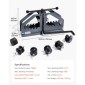 VEVOR Tube Roller Bender, Max 1-1/2" Manual Tube Roller Bender με 6 μήτρες, Εργαλείο κάμψης σωλήνων αλουμινίου χαλκού 360° για τετράγωνο, στρογγυλό σωλήνα & επίπεδη ράβδο, Ιδανικό για επισκευή αυτοκινήτων κλιματισμού HVAC