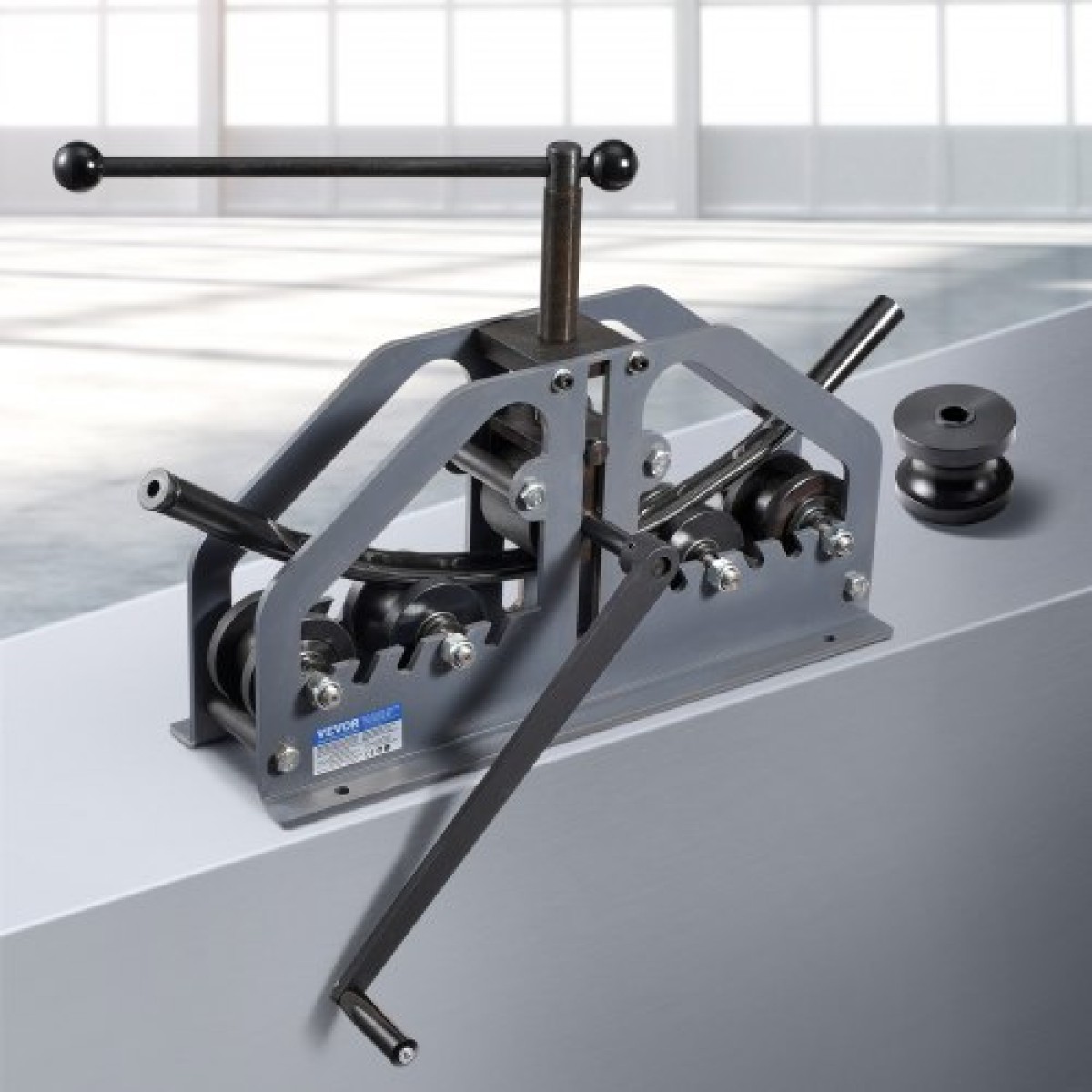 VEVOR Tube Roller Bender, Max 1-1/2" Manual Tube Roller Bender με 6 μήτρες, Εργαλείο κάμψης σωλήνων αλουμινίου χαλκού 360° για τετράγωνο, στρογγυλό σωλήνα & επίπεδη ράβδο, Ιδανικό για επισκευή αυτοκινήτων κλιματισμού HVAC