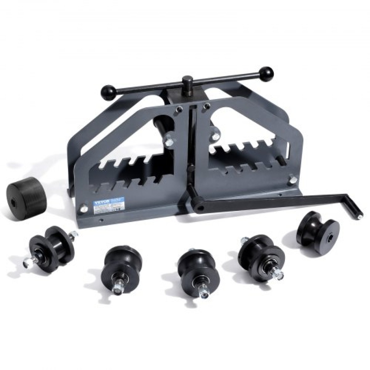 VEVOR Tube Roller Bender, Max 1-1/2" Manual Tube Roller Bender με 6 μήτρες, Εργαλείο κάμψης σωλήνων αλουμινίου χαλκού 360° για τετράγωνο, στρογγυλό σωλήνα & επίπεδη ράβδο, Ιδανικό για επισκευή αυτοκινήτων κλιματισμού HVAC