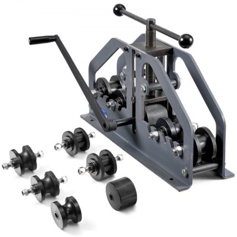 VEVOR Tube Roller Bender, Max 1-1/2" Manual Tube Roller Bender με 6 μήτρες, Εργαλείο κάμψης σωλήνων αλουμινίου χαλκού 360° για τετράγωνο, στρογγυλό σωλήνα & επίπεδη ράβδο, Ιδανικό για επισκευή αυτοκινήτων κλιματισμού HVAC