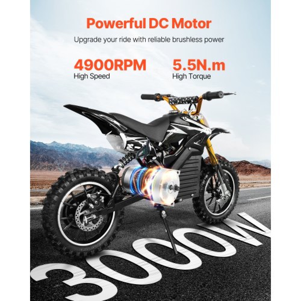 VEVOR 3000W Electric Brushless Motor Kit - Μοτέρ 72V 4900 rpm με αναβαθμισμένο ελεγκτή ταχύτητας και κιτ λαβής γκαζιού για Go Karts E-Bike Μοτοσικλέτα Scooter DIY