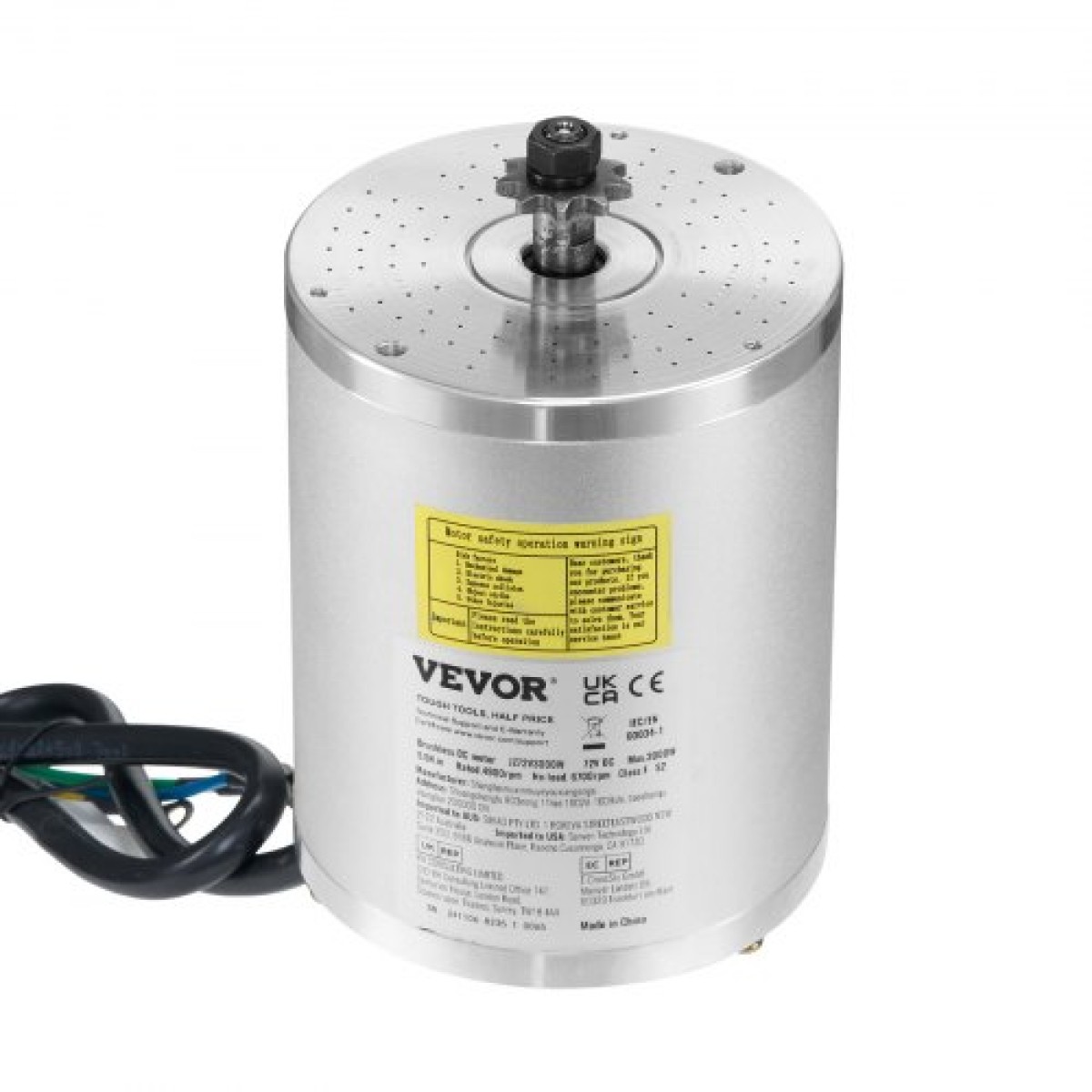 VEVOR 3000W Electric Brushless Motor Kit - Κινητήρας 72V 4900rpm με αναβαθμισμένο ελεγκτή ταχύτητας για σκούτερ μοτοσικλέτας Go Karts E-Bike