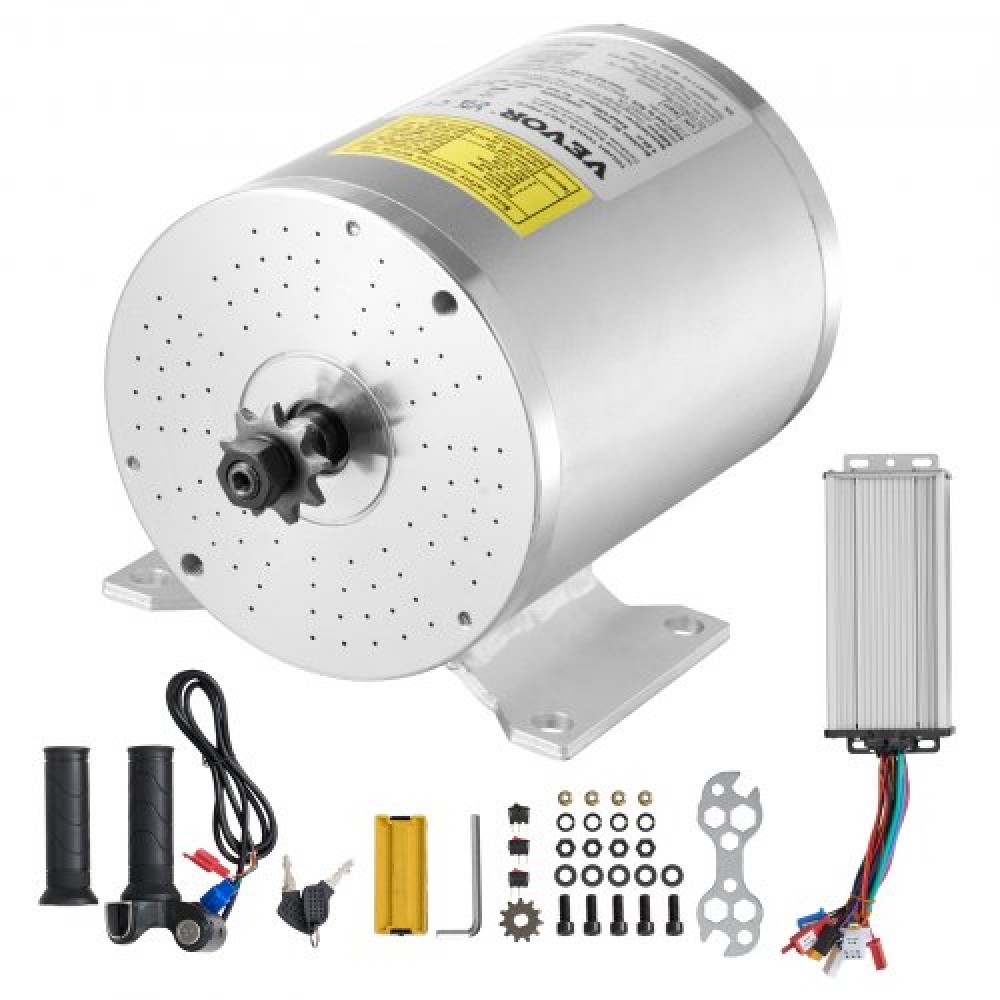 VEVOR 2000W Electric Brushless Motor Kit - Μοτέρ 48V 4300 rpm με αναβαθμισμένο ελεγκτή ταχύτητας και κιτ λαβής γκαζιού για Go Karts E-Bike Μοτοσικλέτα Scooter DIY