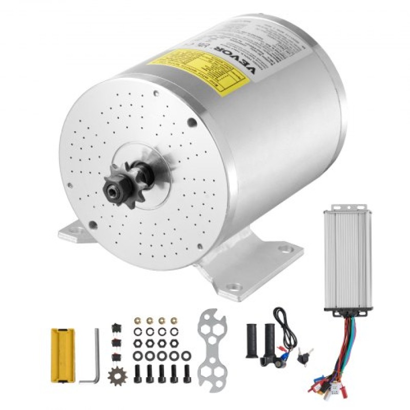 VEVOR 2000W Electric Brushless Motor Kit - Μοτέρ 48V 4300 rpm με αναβαθμισμένο ελεγκτή ταχύτητας και κιτ λαβής γκαζιού για Go Karts E-Bike Μοτοσικλέτα Scooter DIY