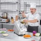 Επεξεργαστής τροφίμων και κόφτης λαχανικών VEVOR, 2 τρύπες τροφοδοσίας Επεξεργαστής τροφίμων από ανοξείδωτο χάλυβα, με αποσπώμενες 6 λεπίδες, 3mm/5mm/7mm/10mm, τεμαχιστής 2mm/4mm, για λαχανικά, φρούτα