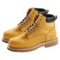 Μπότες εργασίας VEVOR Steel Toe, UK Size 8, Αδιάβροχες μπότες εργασίας για άνδρες, Αντιολισθητικές μπότες εργασίας, Ανδρικές μπότες από ελαφρύ και αναπνεύσιμο ελαστικό πάτο για βιομηχανικές κατασκευές, καφέ κίτρινο