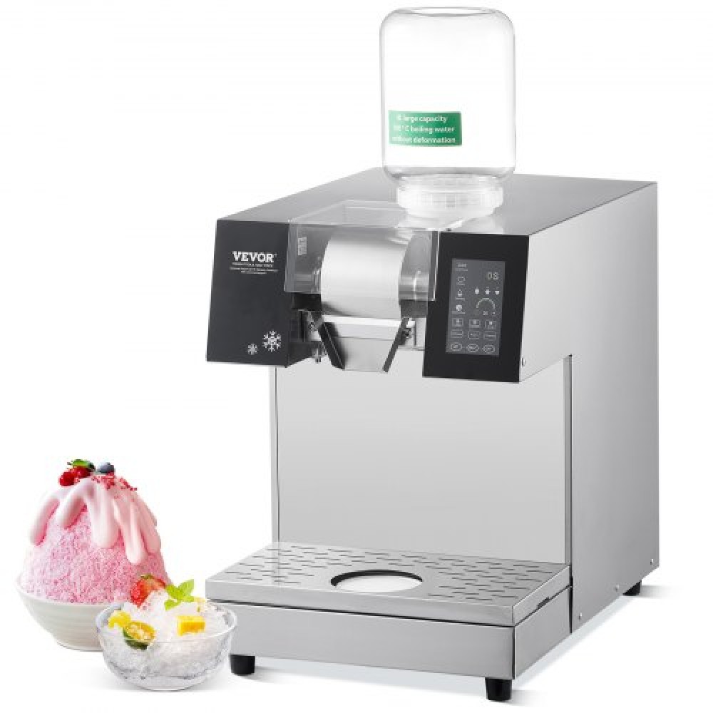 VEVOR Commercial Snowflake Ice Machine, 529.1LBS/24H Snowflake Ice Maker, Ανοξείδωτο Steel Ice Shaver Machine, Electric Snow Cone Maker, Liquid Cooling System for Rapid Dissipation Heat, Ice Cream