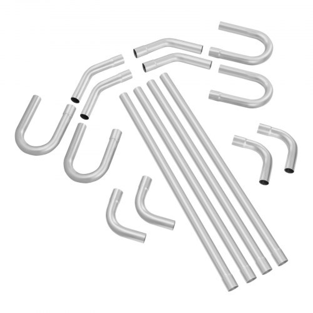 Σετ εξάτμισης VEVOR, 16 τεμ., DIY Universal Galvanized Steel Exhaust Kit with Slip-Fit Joint & Large Exhaust Tube, Αντισκωριακός σωλήνας εξάτμισης για σύστημα εξάτμισης, Fit for Garage/Auto Repair Store/4S Store