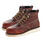 Μπότες εργασίας VEVOR Steel Toe, UK Size 10,5, Αδιάβροχες ανδρικές μπότες εργασίας Moc Toe, Αντιολισθητικές μπότες εργασίας, Ελαφρύ και αναπνεύσιμο ανδρικές μπότες από καουτσούκ EVA για βιομηχανικές κατασκευές, καφέ