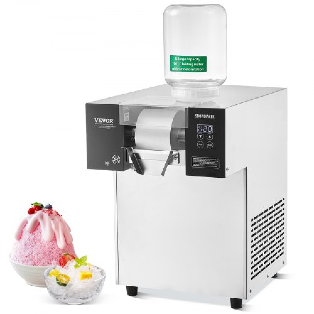 VEVOR Commercial Snowflake Ice Machine, 397LBS/24H Snowflake Ice Maker, Ανοξείδωτο ατσάλι Ice Shaver Machine, Electric Snow Cone Maker, Air Cooling System for Rapid Dissipation θερμότητας, για αρτοποιείο, Cafe