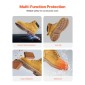 Μπότες εργασίας VEVOR Steel Toe, UK Size 8.5, Αδιάβροχες μπότες εργασίας για άνδρες, Αντιολισθητικές μπότες εργασίας, Ανδρικές μπότες από ελαφρύ και αναπνεύσιμο ελαστικό πάτο για βιομηχανικές κατασκευές, καφέ κίτρινο