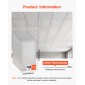 VEVOR 605x1210mm Πλακάκια οροφής PVC 10-συσκευασίας Πάνελ οροφής σταγόνας Λευκό Μάρμαρο, Πίνακας αφρού PVC, Εφαρμογή σε πλέγμα, Αδιάβροχο, Ευέλικτη κοπή, Εύκολο στον Καθαρισμό, Μοντέρνο Διακοσμητικό Φινίρισμα για Χώρους Σπίτι, Γραφείο