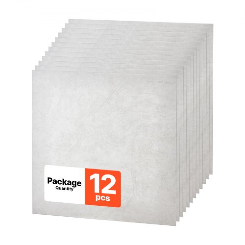 VEVOR 605x605mm Πλακάκια οροφής PVC 12-συσκευασία Πάνελ οροφής σταγόνας Λευκό Μάρμαρο, Πίνακας αφρού PVC, Εφαρμογή σε πλέγμα, Αδιάβροχο, Ευέλικτη κοπή, Εύκολο στον Καθαρισμό, Μοντέρνο Διακοσμητικό Φινίρισμα για Χώρους σπιτιού, Γραφείου