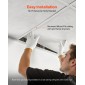 VEVOR 605x605mm Πλακάκια οροφής PVC 12-συσκευασία Πάνελ οροφής σταγόνας Λευκό Μάρμαρο, Πίνακας αφρού PVC, Εφαρμογή σε πλέγμα, Αδιάβροχο, Ευέλικτη κοπή, Εύκολο στον Καθαρισμό, Μοντέρνο Διακοσμητικό Φινίρισμα για Χώρους σπιτιού, Γραφείου