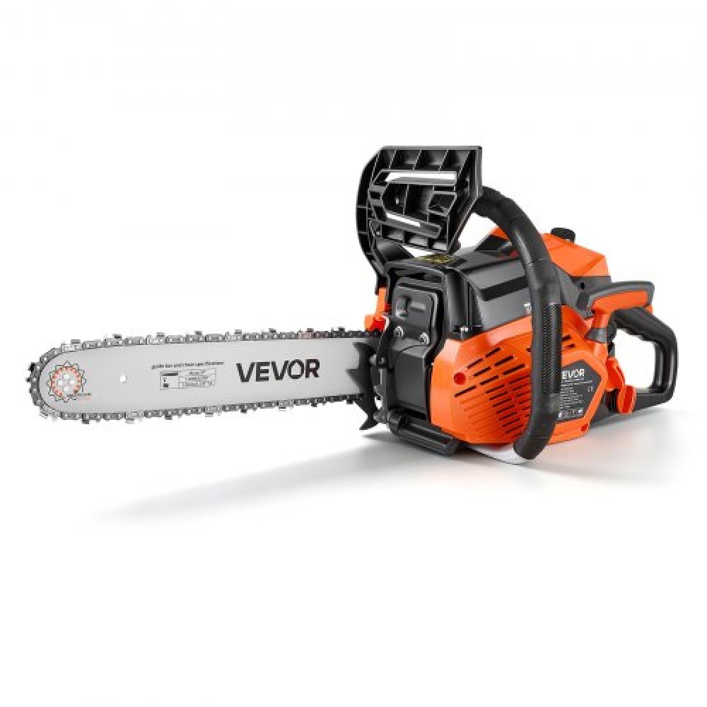 Αλυσοπρίονο VEVOR Gas Powered 355,6 mm 40CC 1,15kW δίχρονος κινητήρας Αλυσοπρίονο, για κοπή ξύλου, κοπή δέντρων & καθαρισμό γης, τσοκ με γκάζι, ηλεκτρικό αλυσοπρίονο με αντιολισθητική λαβή & διπλά ρεζερβουάρ