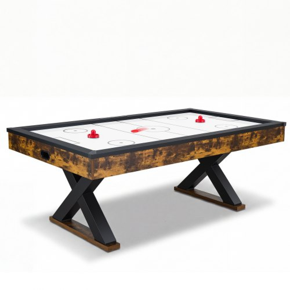Τραπέζι Air Hockey VEVOR 2,1 m με ηλεκτρονικό σκόρερ & φυσητήρας υψηλής ισχύος, για οικογενειακό δωμάτιο παιχνιδιών, υπόγεια και σπίτι, Σετ τραπέζι παιχνιδιών χόκεϊ Arcade Air Powered με Pushers & Pucks, Σταθερό πόδι σε σχήμα Χ