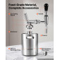 VEVOR Nitro Cold Brew Coffee Maker 2L Nitrogen Dispenser System, Home Brew Coffee Keg, φορητός εγχυτήρας αζώτου με διανομέα και βαλβίδα εκτόνωσης πίεσης, δώρο για τους λάτρεις του καφέ