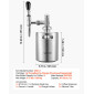 VEVOR Nitro Cold Brew Coffee Maker 2L Nitrogen Dispenser System, Home Brew Coffee Keg, φορητός εγχυτήρας αζώτου με διανομέα και βαλβίδα εκτόνωσης πίεσης, δώρο για τους λάτρεις του καφέ