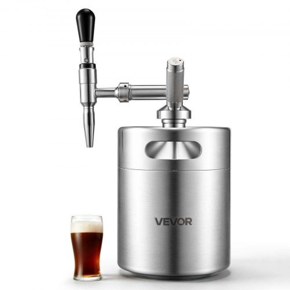 VEVOR Nitro Cold Brew Coffee Maker 4L Nitrogen Dispenser System, Home Brew Coffee Keg, φορητός εγχυτήρας αζώτου με διανομέα και βαλβίδα εκτόνωσης πίεσης, δώρο για τους λάτρεις του καφέ