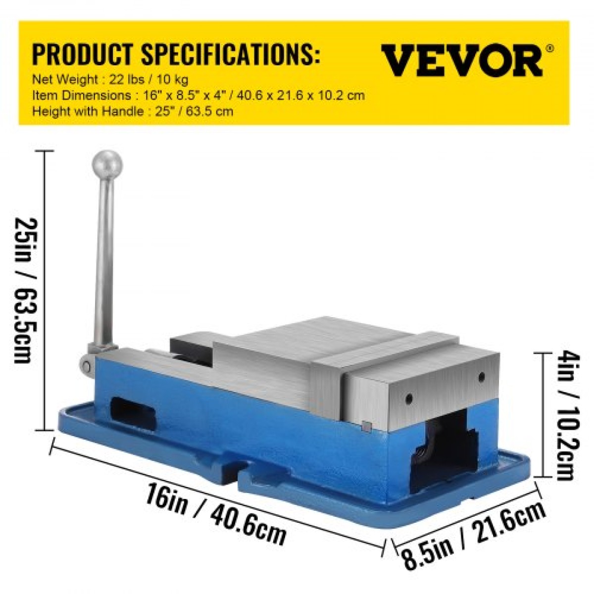 VEVOR 15,2 cm Powerful Precise Clamping Vice, 26,9 kg Vice Machine Vice Precision Vice Σετ αξεσουάρ, 4,4 cm Jaw Precise Clamping Lock Table Vice