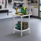 Τραπέζι εργασίας VEVOR 24 x 24 x 35 ιντσών από ανοξείδωτο χάλυβα, τραπέζι εργασίας βαρέως τύπου για προετοιμασία τροφίμων, Μεταλλικό τραπέζι εργασίας με ρυθμιζόμενο ύψος για εστιατόριο, σπίτι και ξενοδοχείο