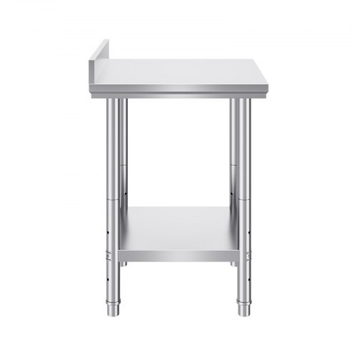 Τραπέζι εργασίας VEVOR 24 x 24 x 35 ιντσών από ανοξείδωτο χάλυβα, τραπέζι εργασίας βαρέως τύπου για προετοιμασία τροφίμων, Μεταλλικό τραπέζι εργασίας με ρυθμιζόμενο ύψος για εστιατόριο, σπίτι και ξενοδοχείο